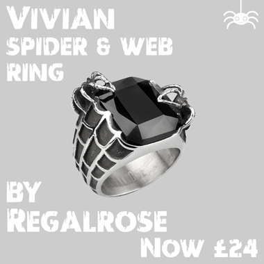 Halloween finds - Spider web ring