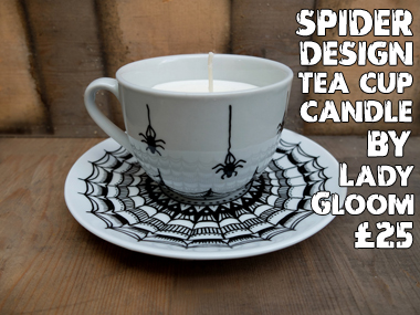 Halloween finds - Spider tea cup candle