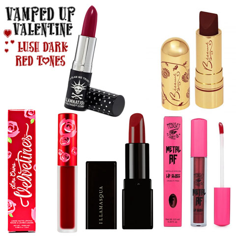 Dark gothic red lipstick shades by alternative cosmetic brands