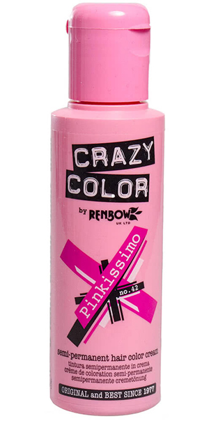 Tube of Crazy Color pink hair dye : Dyeing your hair at home