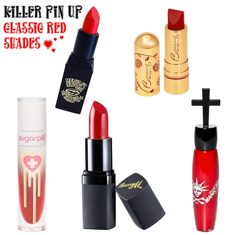 Classic red lipstick shades by alternative cosmetic brands