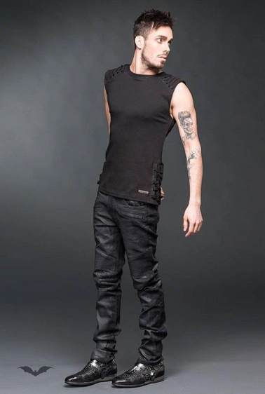 Mens gothic top and jeans : Gothic mens clothing uk