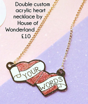 Alternative valentines gifts - Custom heart necklace